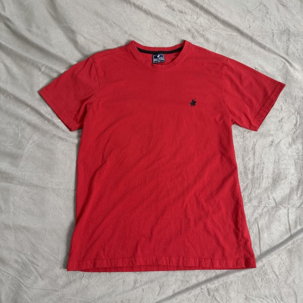 MENS PACIFIC POLO CLUB TSHIRT PREMIUM HEAVY SHORT SLEEVE - SIZE: MEN M - RED
